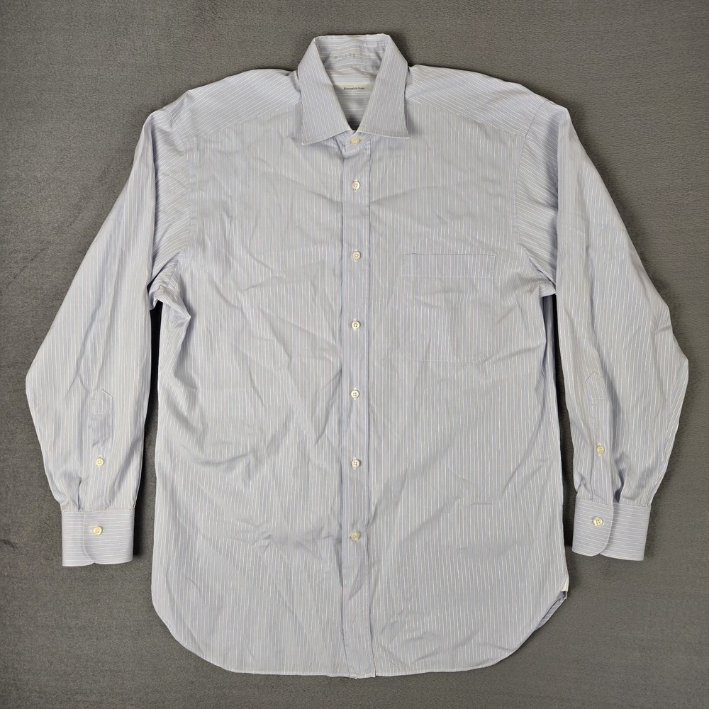 Ermenegildo Zegna Shirt Mens 41/16 Striped‎ Portofino Comfort Office Business
